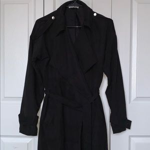 Suede trench coat
